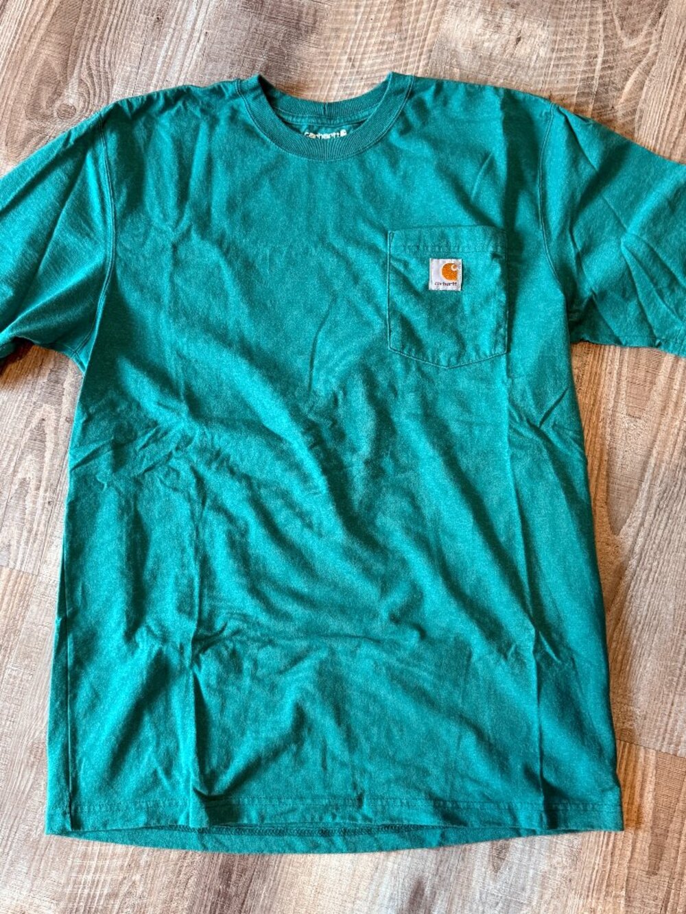 Carhartt Men's Medium Loose Fit Pocket T-Shirt Green Short Sleeve Workwear Tee M